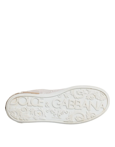 Dolce &amp; Gabbana Witte Portofino Moeder van Parel Sneakers Casual Schoenen