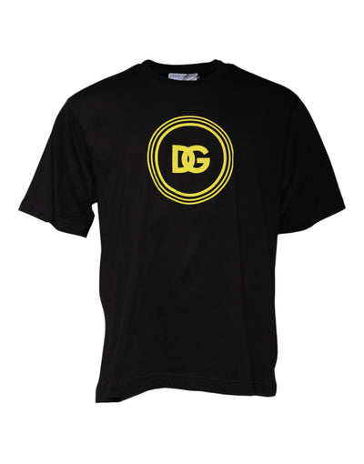 Dolce &amp; Gabbana Zwart T-shirt met ronde hals en logoprint van katoen