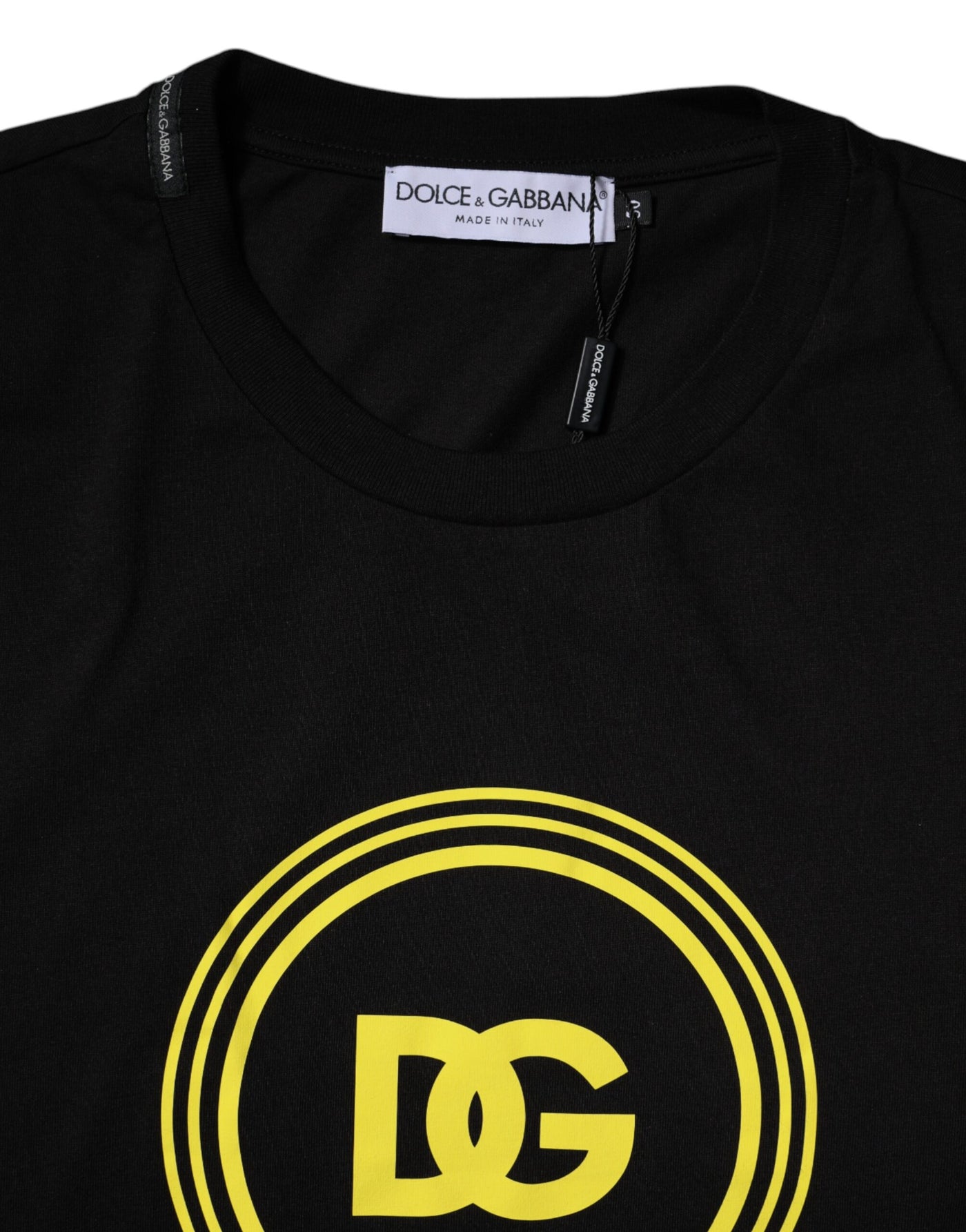 Dolce &amp; Gabbana Zwart T-shirt met ronde hals en logoprint van katoen