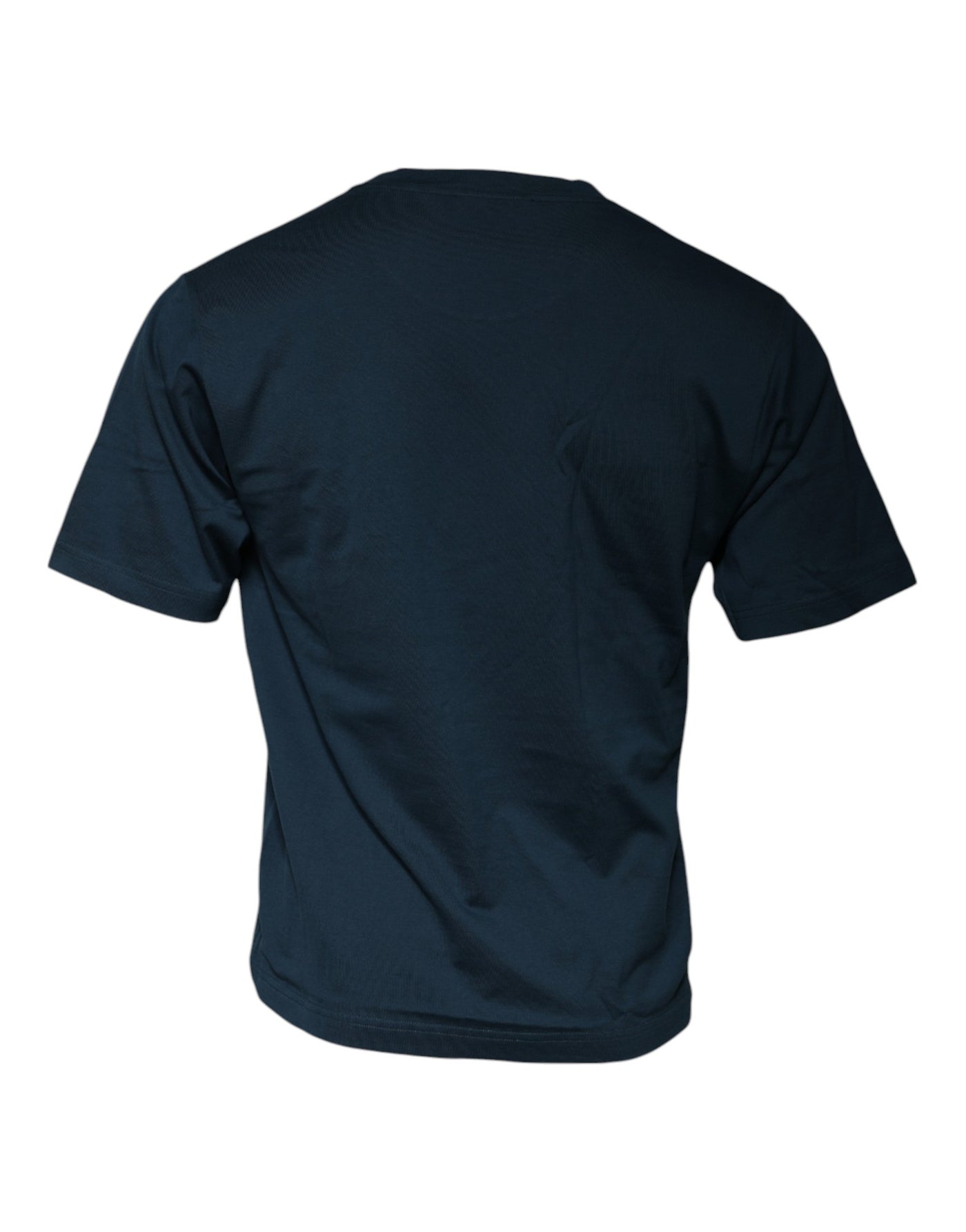 Dolce &amp; Gabbana Blue Logo Crew Neck T-shirt met korte mouwen
