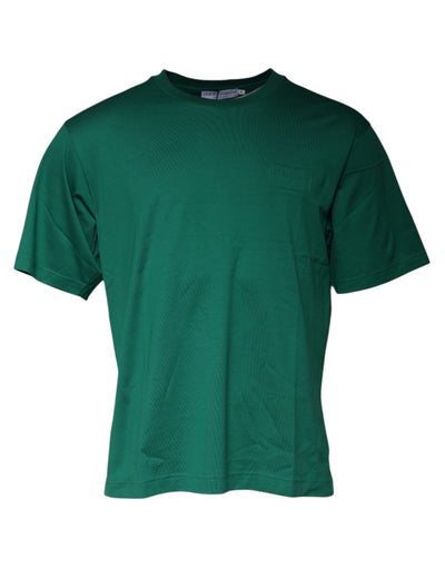 Dolce &amp; Gabbana Groen Logo Ronde Hals Korte Mouwen T-shirt