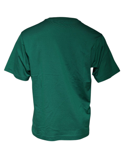 Dolce &amp; Gabbana Groen Logo Ronde Hals Korte Mouwen T-shirt