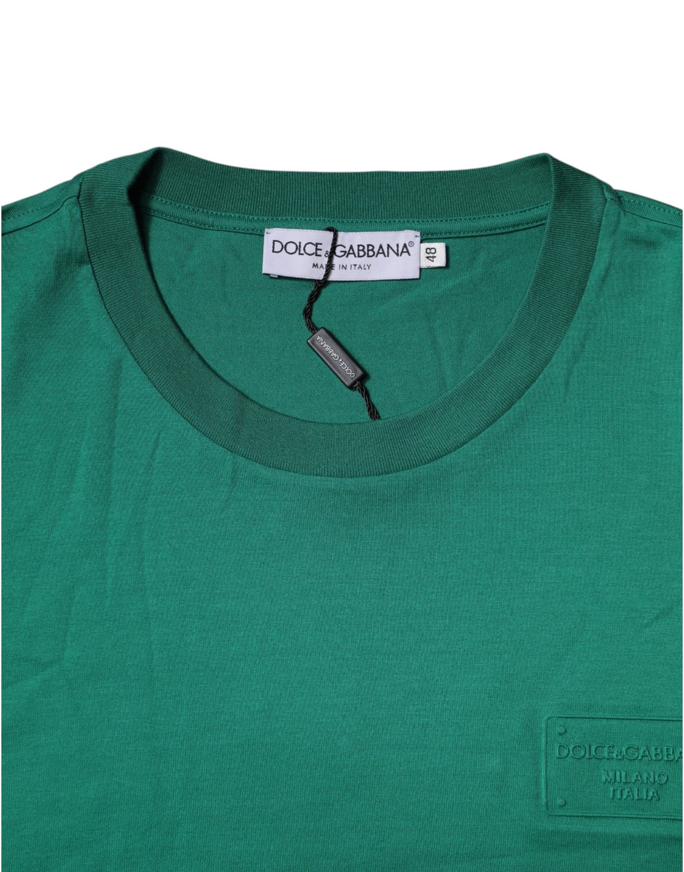 Dolce &amp; Gabbana Groen Logo Ronde Hals Korte Mouwen T-shirt