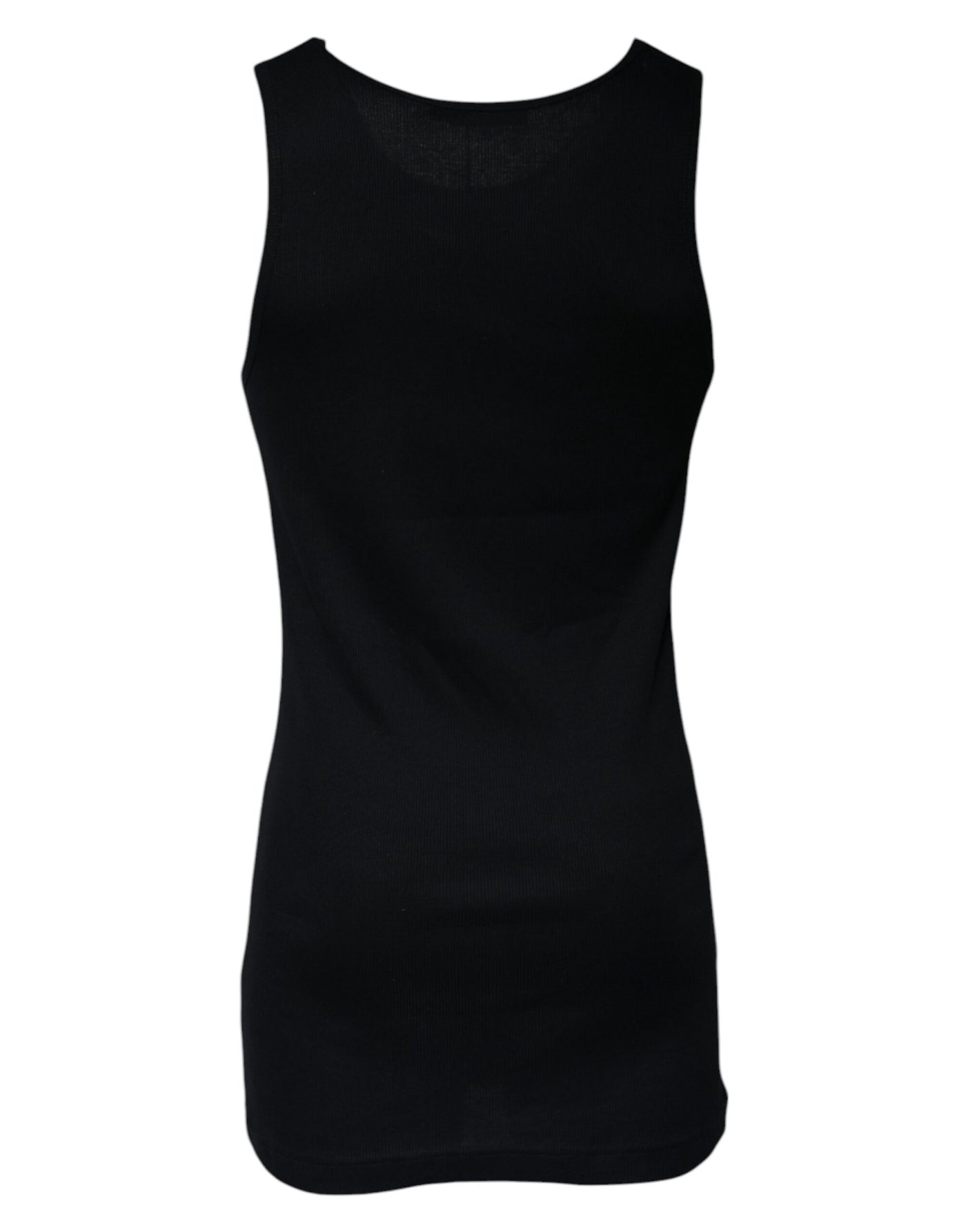 Dolce &amp; Gabbana Zwart Katoenen Mouwloos Tanktopje met Ronde Hals