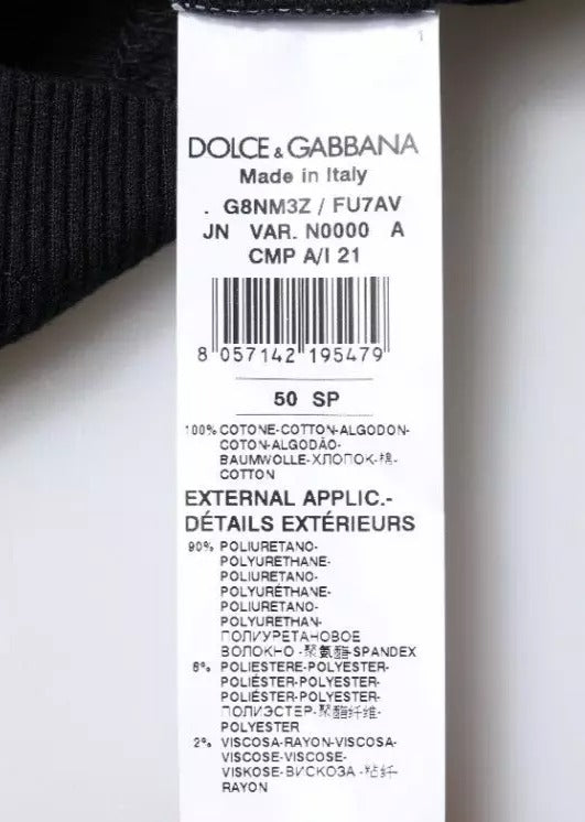 Dolce &amp; Gabbana Zwart Katoenen Mouwloos Tanktopje met Ronde Hals