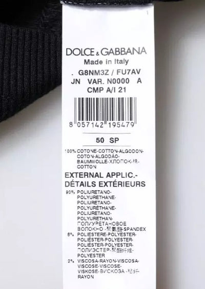 Dolce &amp; Gabbana Zwart Katoenen Mouwloos Tanktopje met Ronde Hals