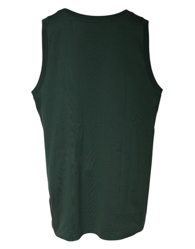 Dolce &amp; Gabbana Groen DG Mouwloos Tanktopje met Ronde Hals