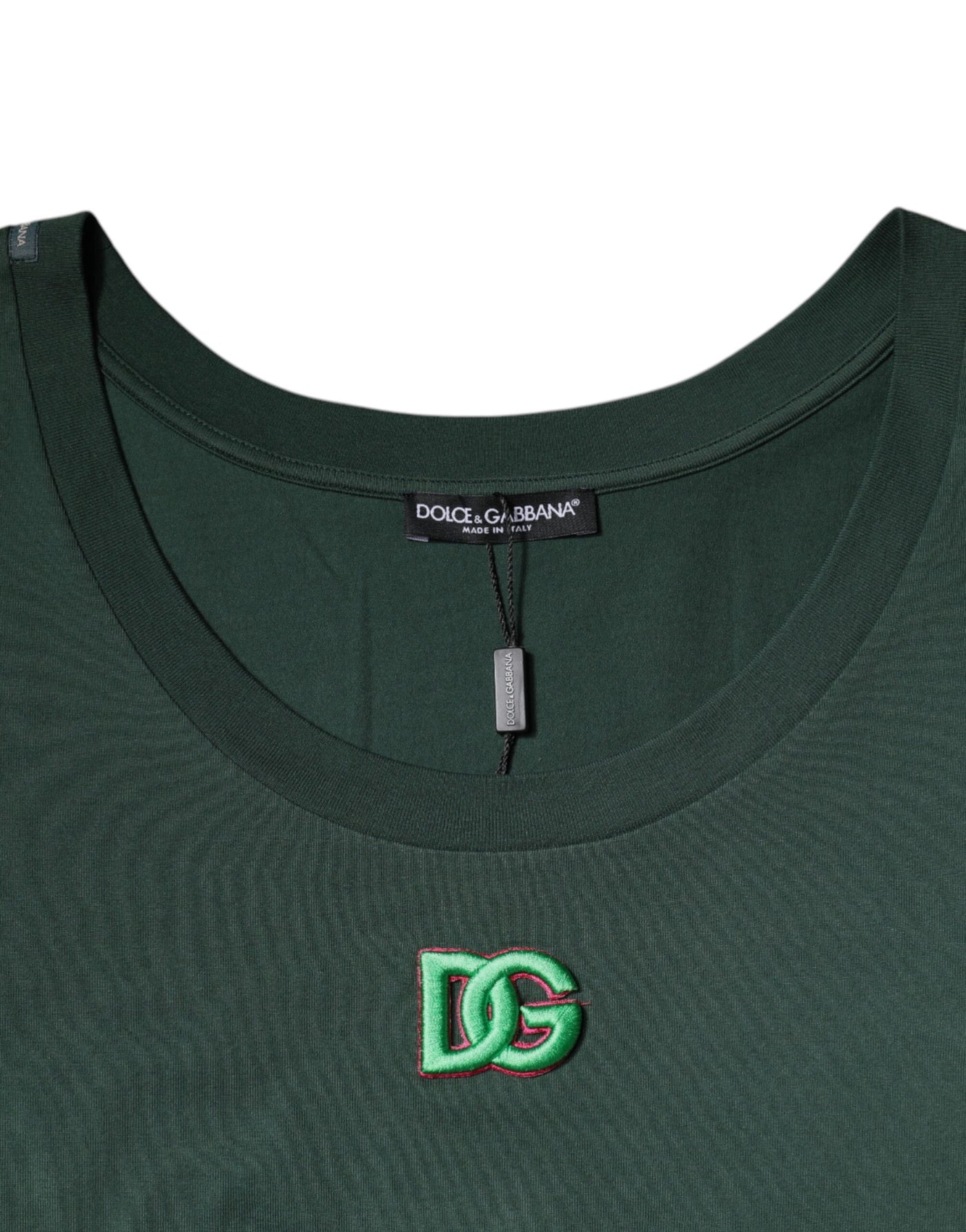 Dolce &amp; Gabbana Groen DG Mouwloos Tanktopje met Ronde Hals