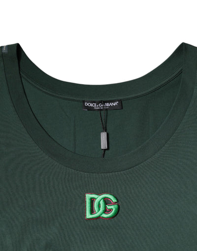 Dolce &amp; Gabbana Groen DG Mouwloos Tanktopje met Ronde Hals