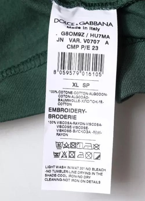 Dolce &amp; Gabbana Groen DG Mouwloos Tanktopje met Ronde Hals