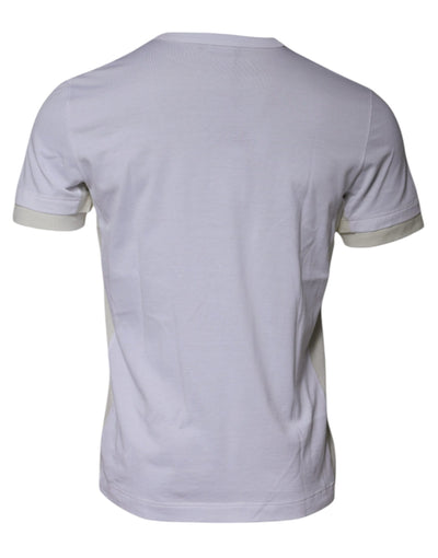 Dolce &amp; Gabbana Wit Katoenen T-shirt met Ronde Hals en Korte Mouwen