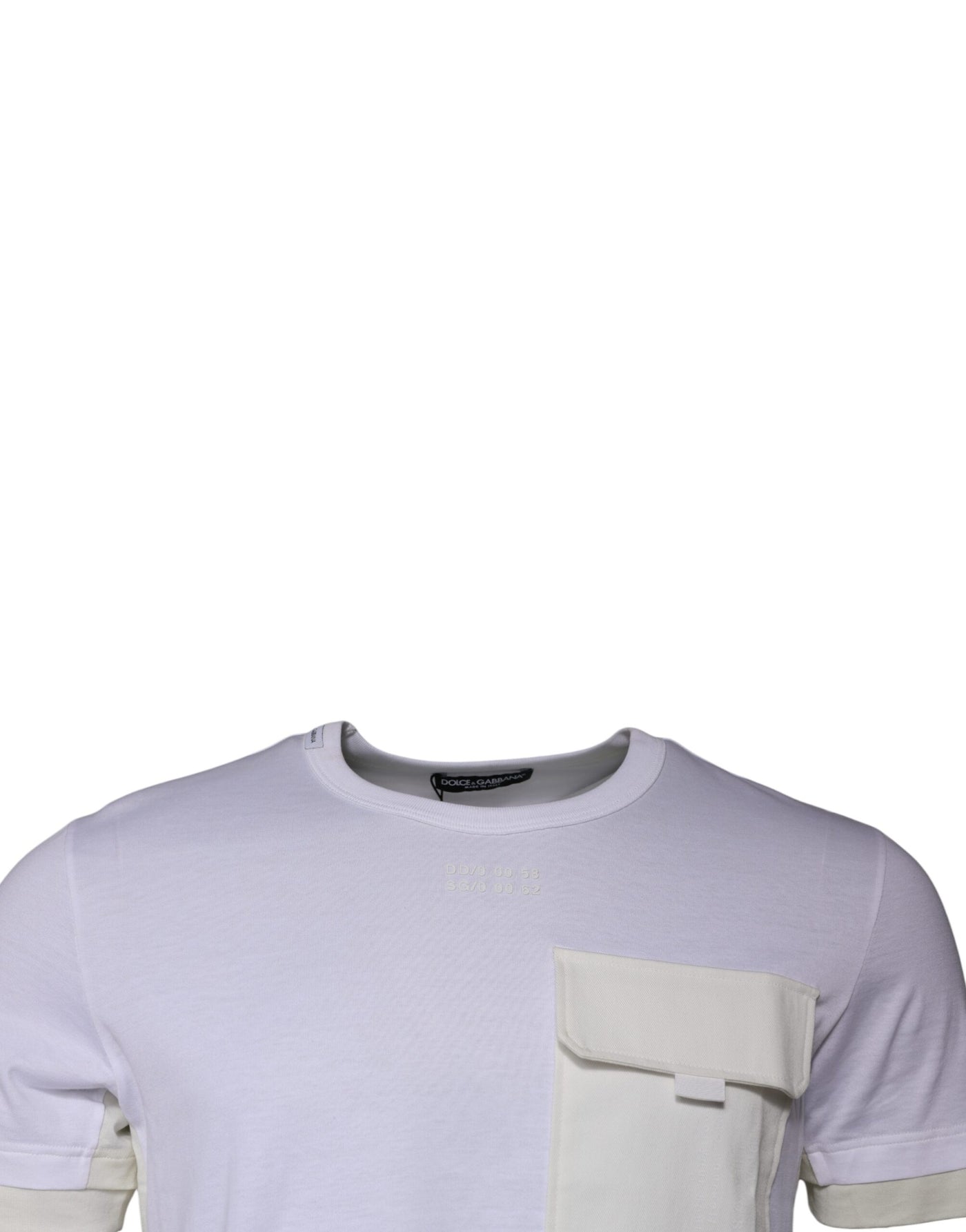Dolce &amp; Gabbana Wit Katoenen T-shirt met Ronde Hals en Korte Mouwen