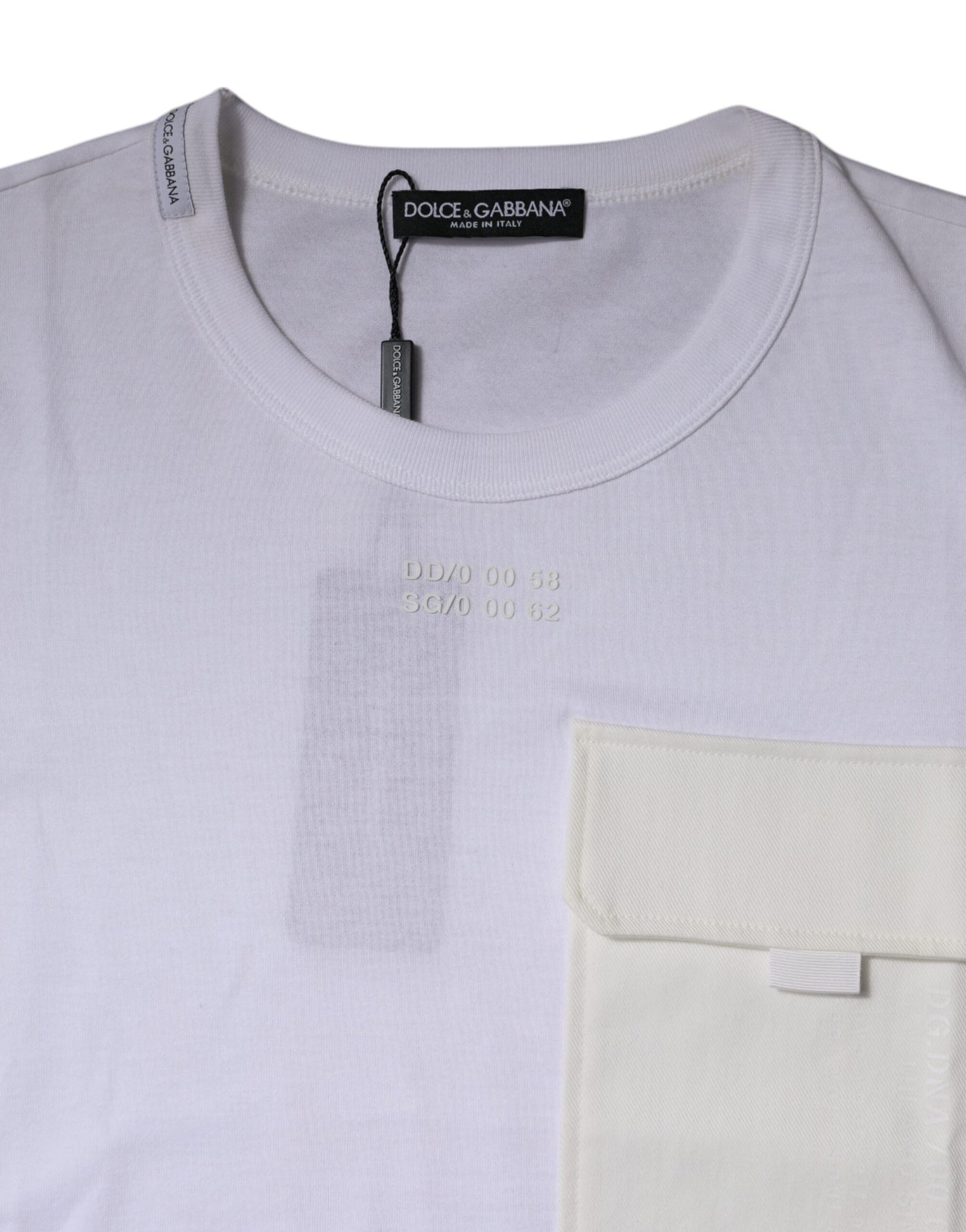 Dolce &amp; Gabbana Wit Katoenen T-shirt met Ronde Hals en Korte Mouwen