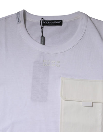 Dolce &amp; Gabbana Wit Katoenen T-shirt met Ronde Hals en Korte Mouwen
