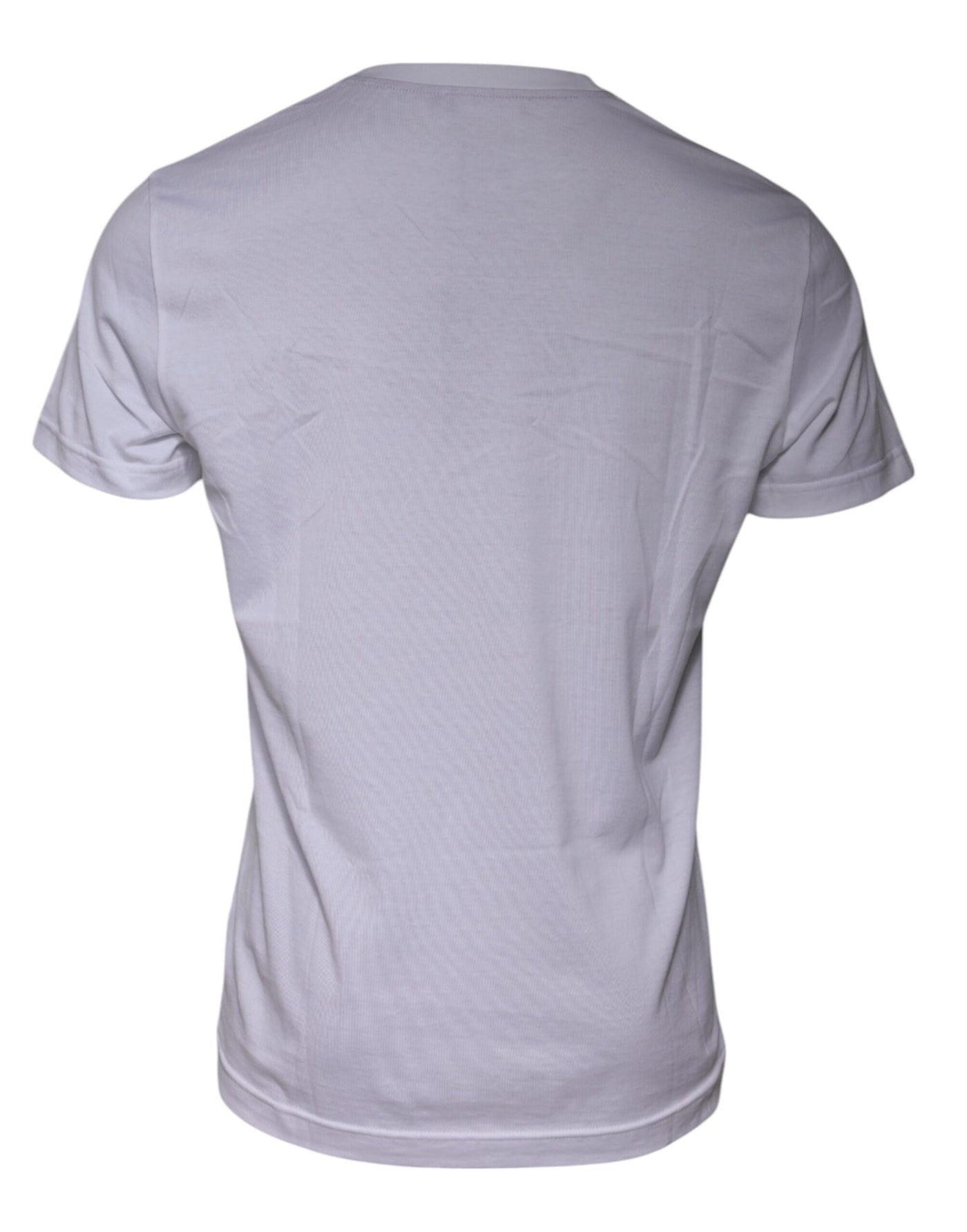 T-shirt ras du cou en coton blanc avec logo imprimé Dolce &amp; Gabbana