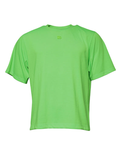 Dolce &amp; Gabbana Groen Logo Polyester Ronde Hals T-shirt