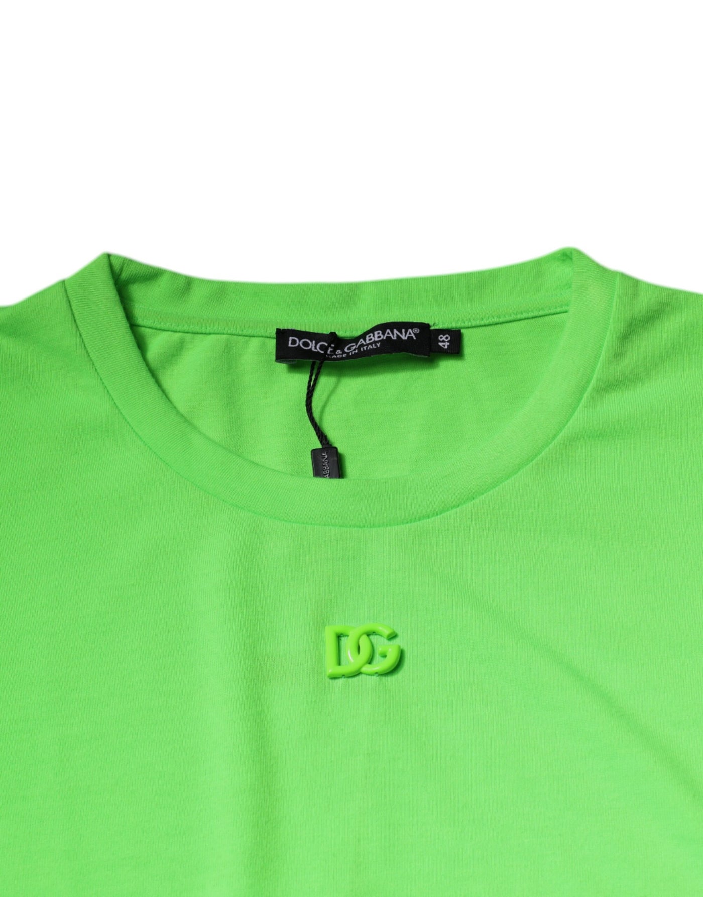 Dolce &amp; Gabbana Groen Logo Polyester Ronde Hals T-shirt