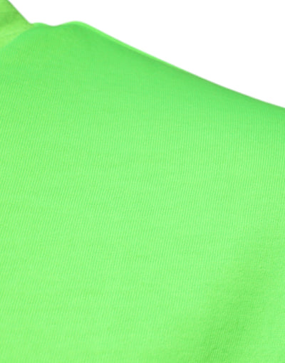 T-shirt ras du cou en polyester avec logo vert Dolce &amp; Gabbana