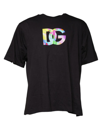Dolce &amp; Gabbana Zwart T-shirt met ronde hals en logoprint van katoen