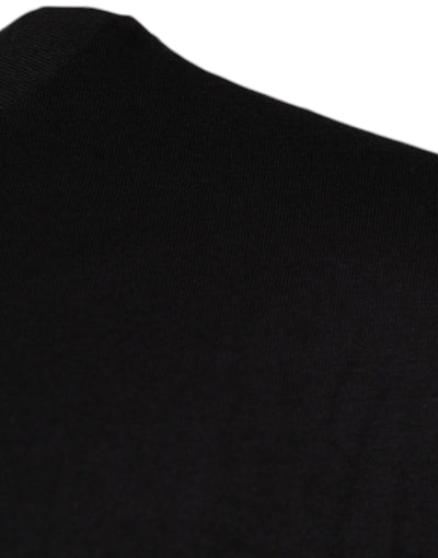 T-shirt ras du cou en coton noir avec logo imprimé Dolce &amp; Gabbana