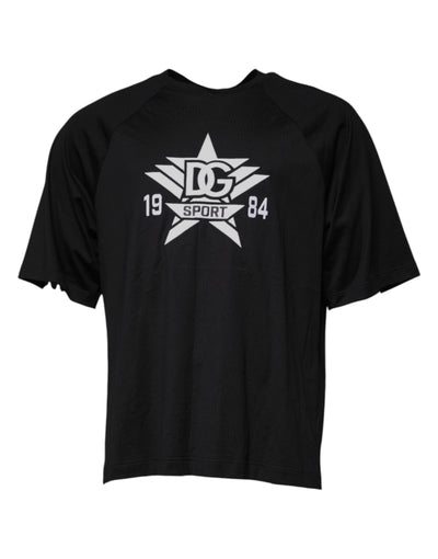 Dolce &amp; Gabbana Zwart T-shirt met ronde hals en logoprint van katoen