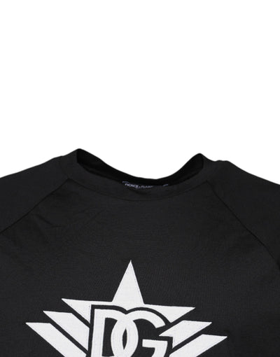 Dolce &amp; Gabbana Zwart T-shirt met ronde hals en logoprint van katoen