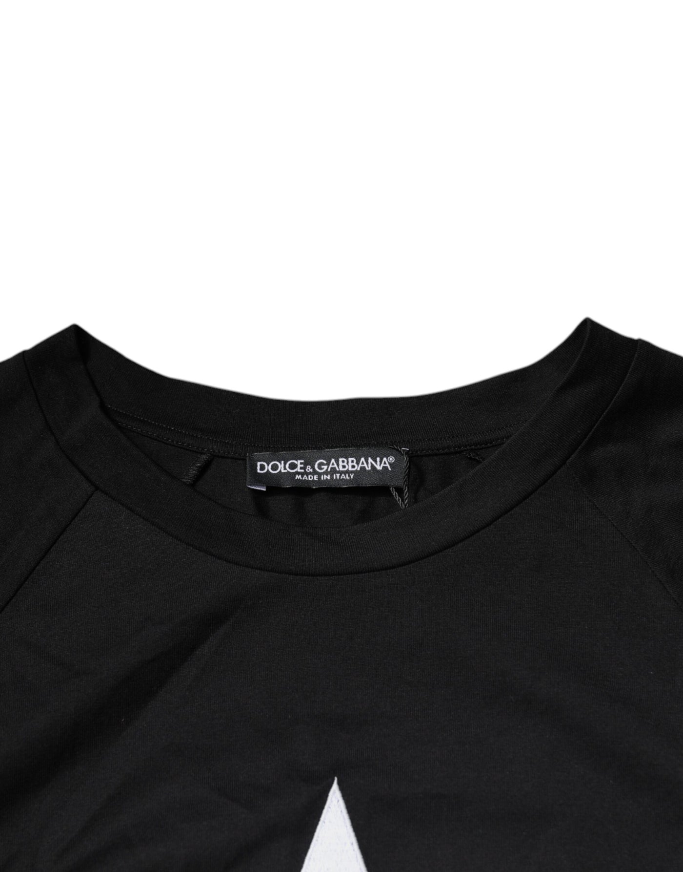 Dolce &amp; Gabbana Zwart T-shirt met ronde hals en logoprint van katoen