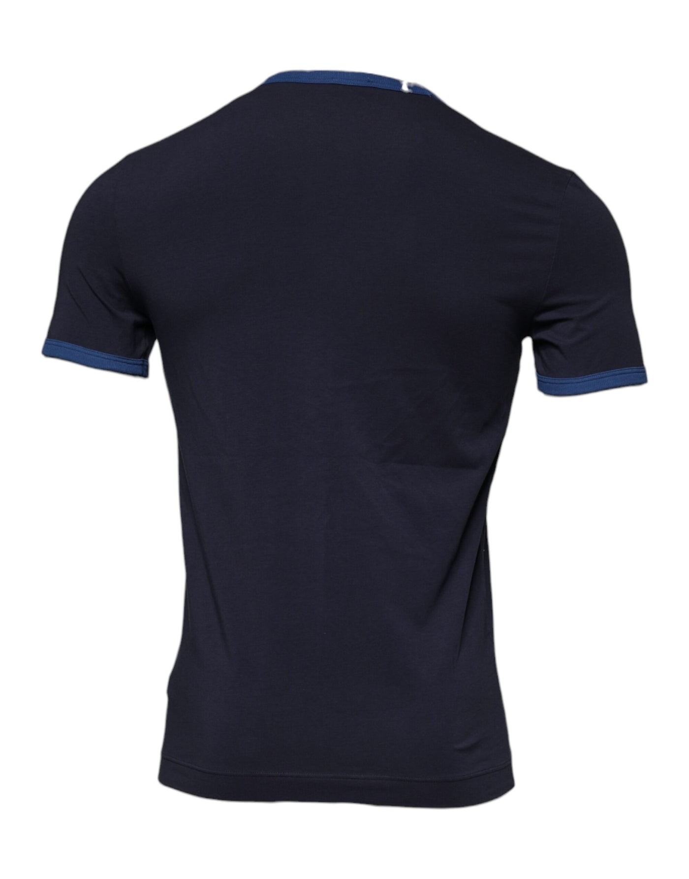 T-shirt ras du cou en coton stretch bleu Dolce &amp; Gabbana
