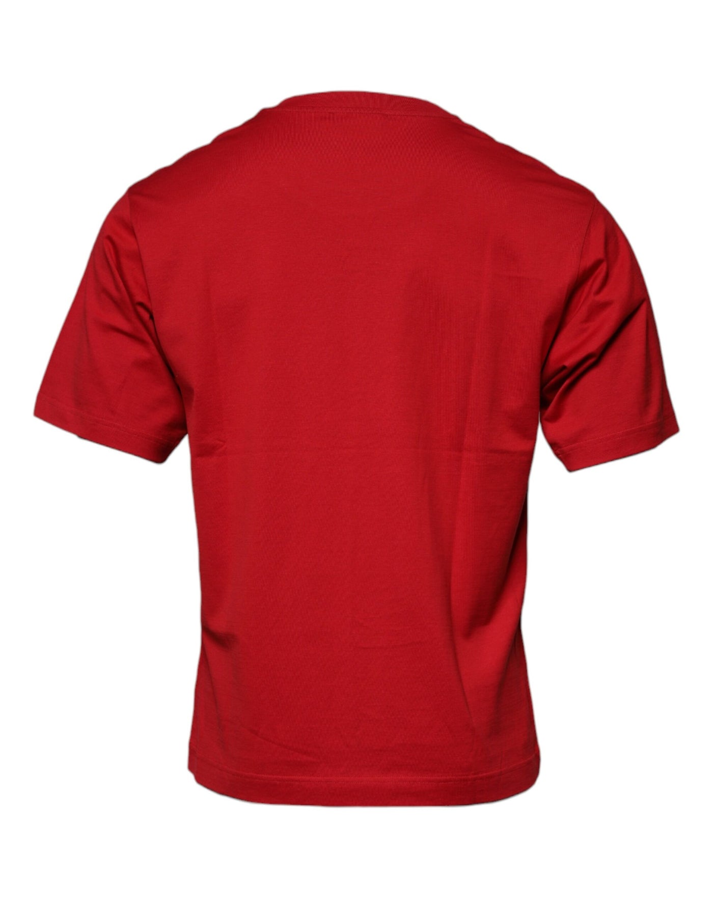 T-shirt ras du cou en coton à imprimé logo rouge Dolce &amp; Gabbana
