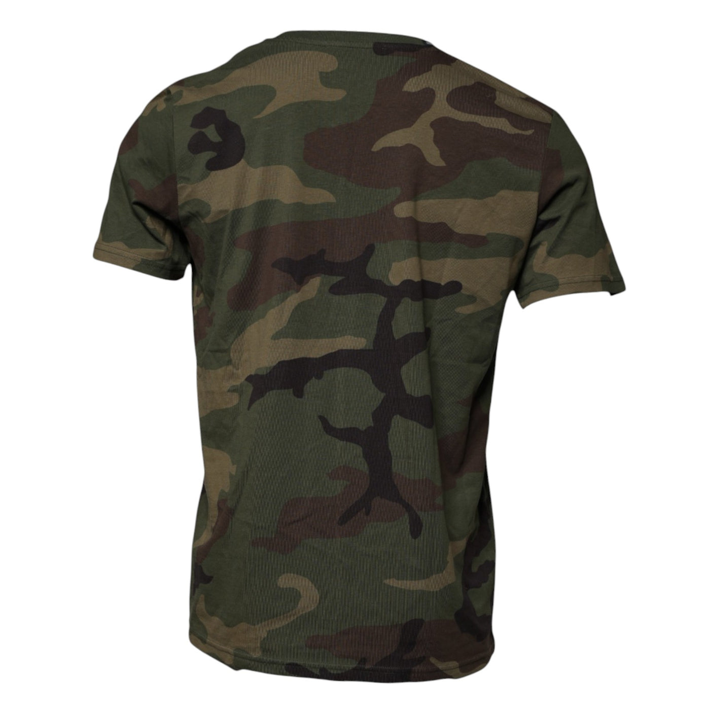 T-shirt ras du cou en coton camouflage multicolore Dolce &amp; Gabbana