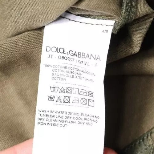 T-shirt ras du cou en coton camouflage multicolore Dolce &amp; Gabbana