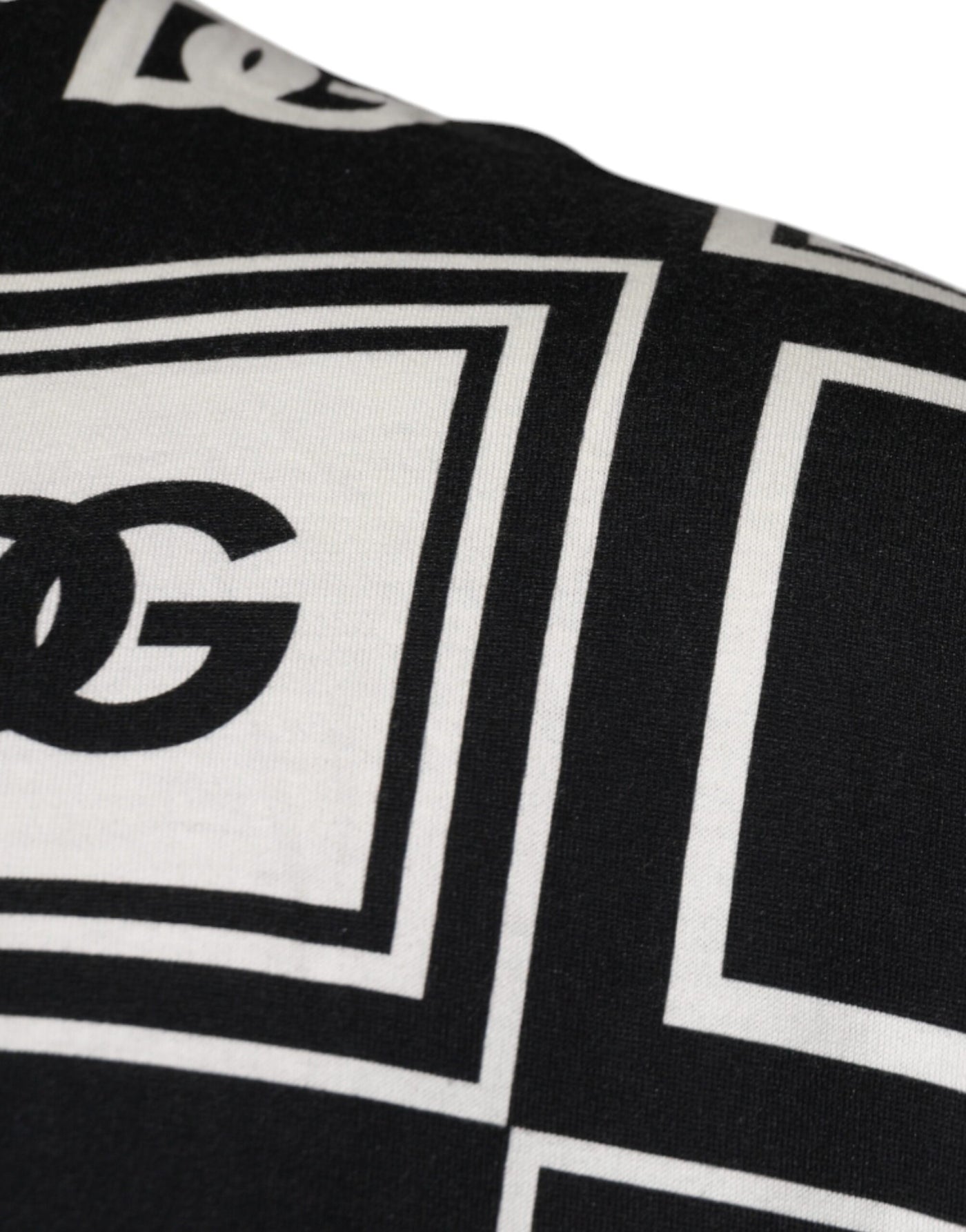 Dolce &amp; Gabbana Zwart Logo Monogram Katoenen T-shirt met Ronde Hals