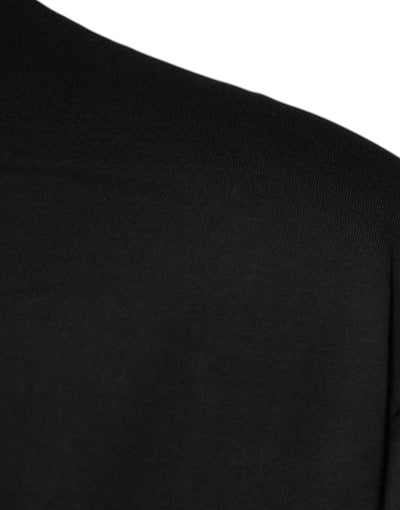 T-shirt ras du cou à manches courtes et logo noir Dolce &amp; Gabbana