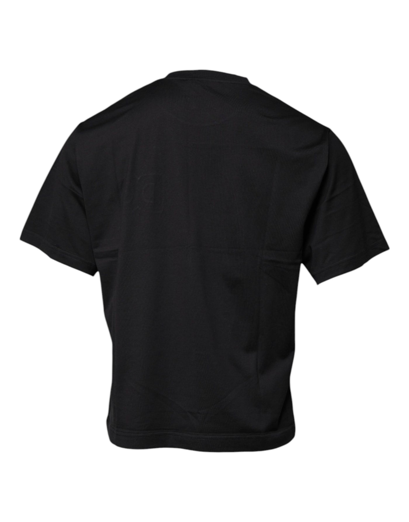 Dolce &amp; Gabbana Zwart DG Logo Print Katoenen T-shirt met Ronde Hals