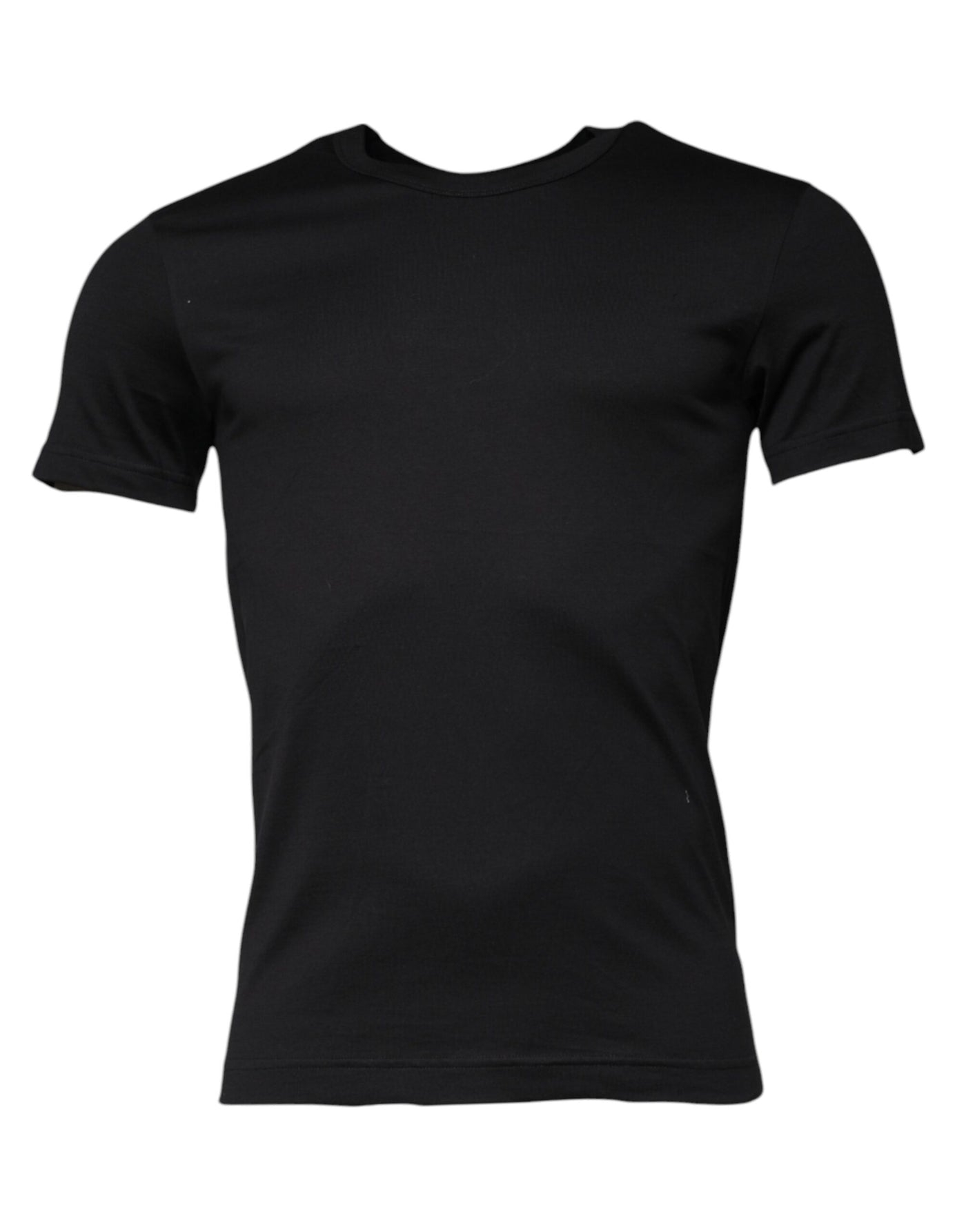Dolce &amp; Gabbana Zwart Katoenen T-shirt met Ronde Hals en Korte Mouwen