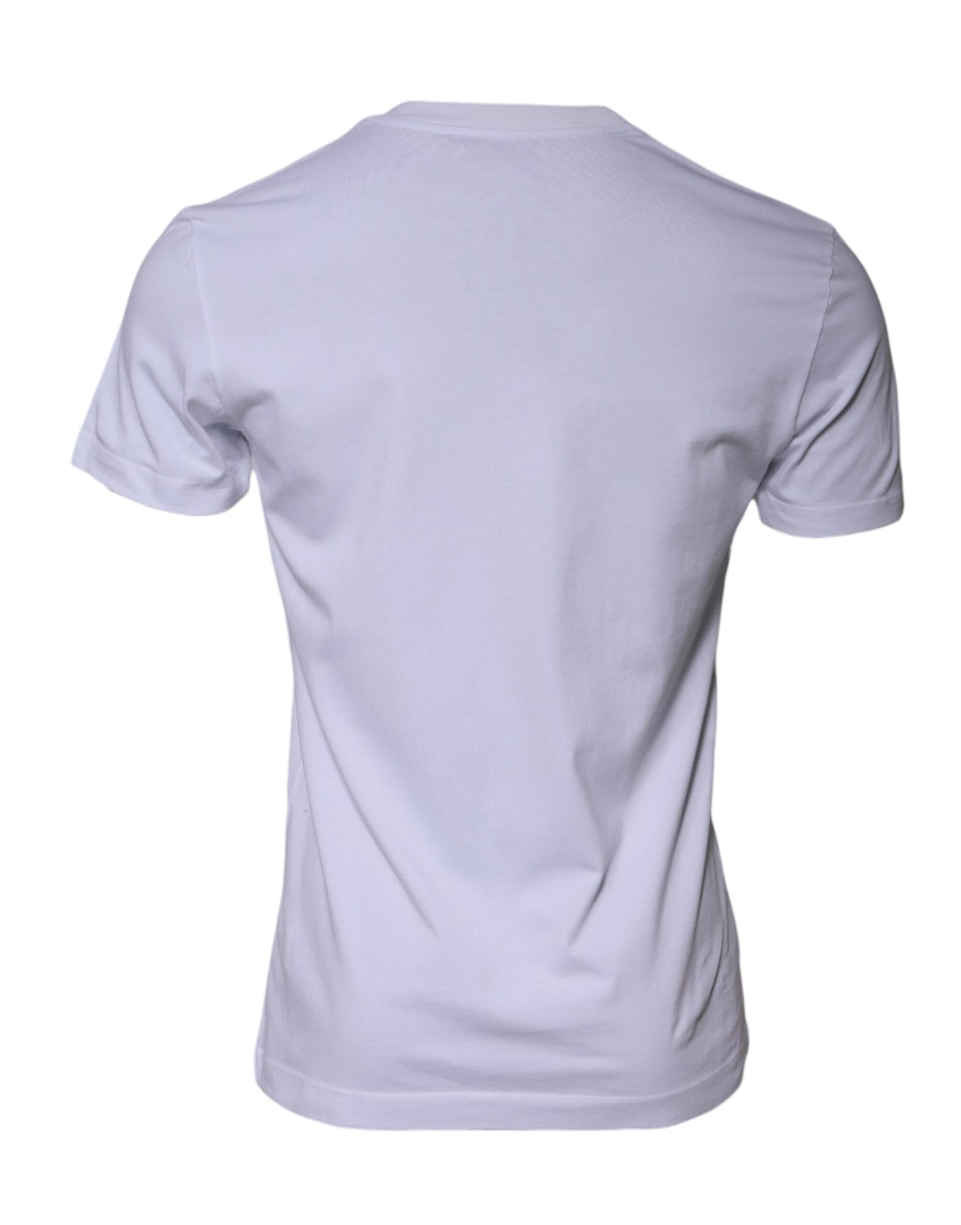 Dolce &amp; Gabbana Wit T-shirt met ronde hals en logoprint van katoen