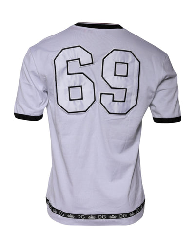 Dolce &amp; Gabbana Wit Jersey T-shirt met Ronde Hals en Korte Mouwen