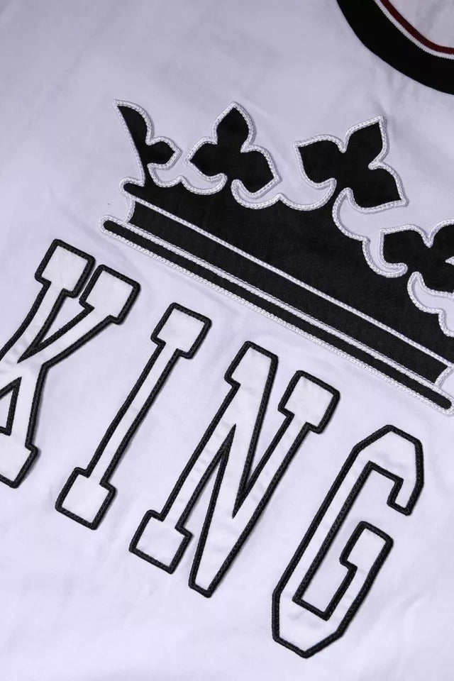 Dolce &amp; Gabbana Wit Jersey T-shirt met Ronde Hals en Korte Mouwen
