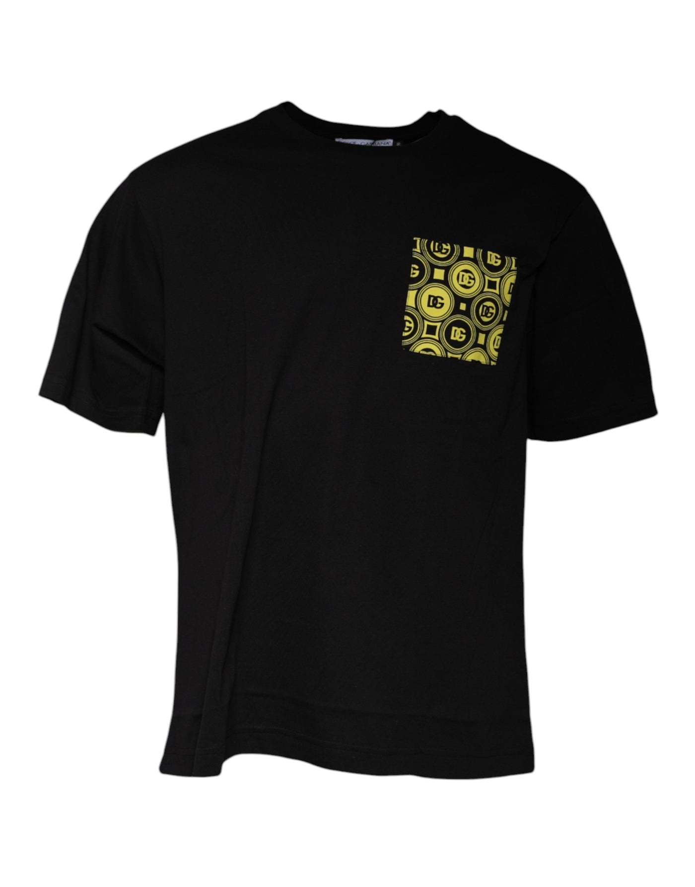 T-shirt à manches courtes en coton noir avec logo imprimé Dolce &amp; Gabbana