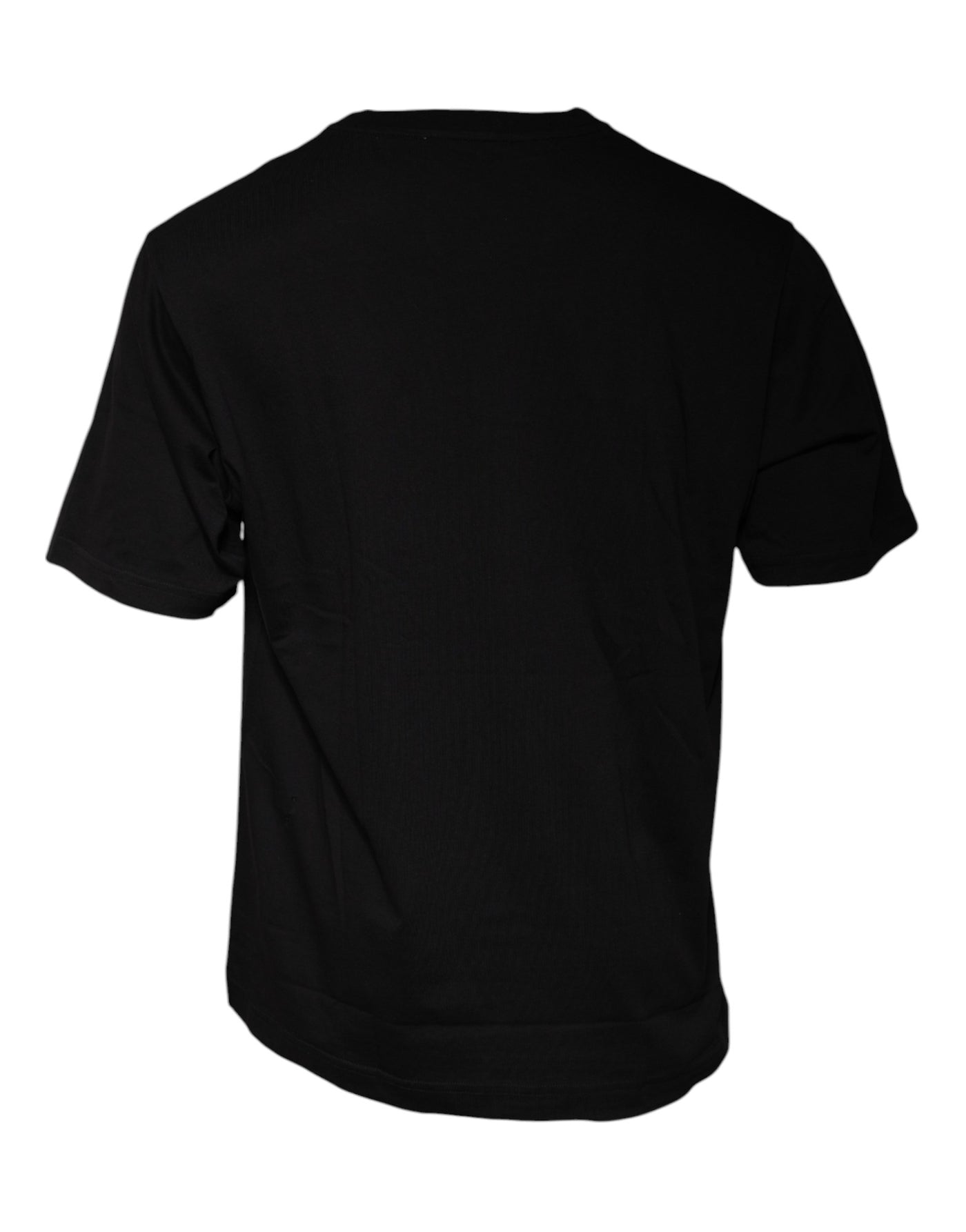 T-shirt à manches courtes en coton noir avec logo imprimé Dolce &amp; Gabbana
