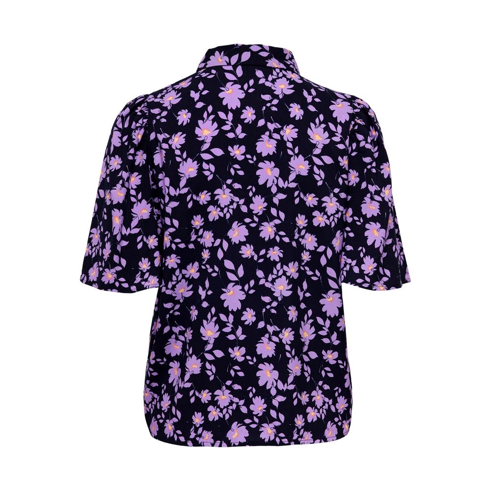 Jacqueline De Yong Purple Viscose Shortsleeve