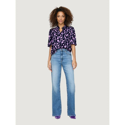 Jacqueline De Yong Purple Viscose Shortsleeve