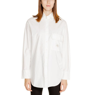 Calvin Klein Jeans White Recycled Cotton Shirt