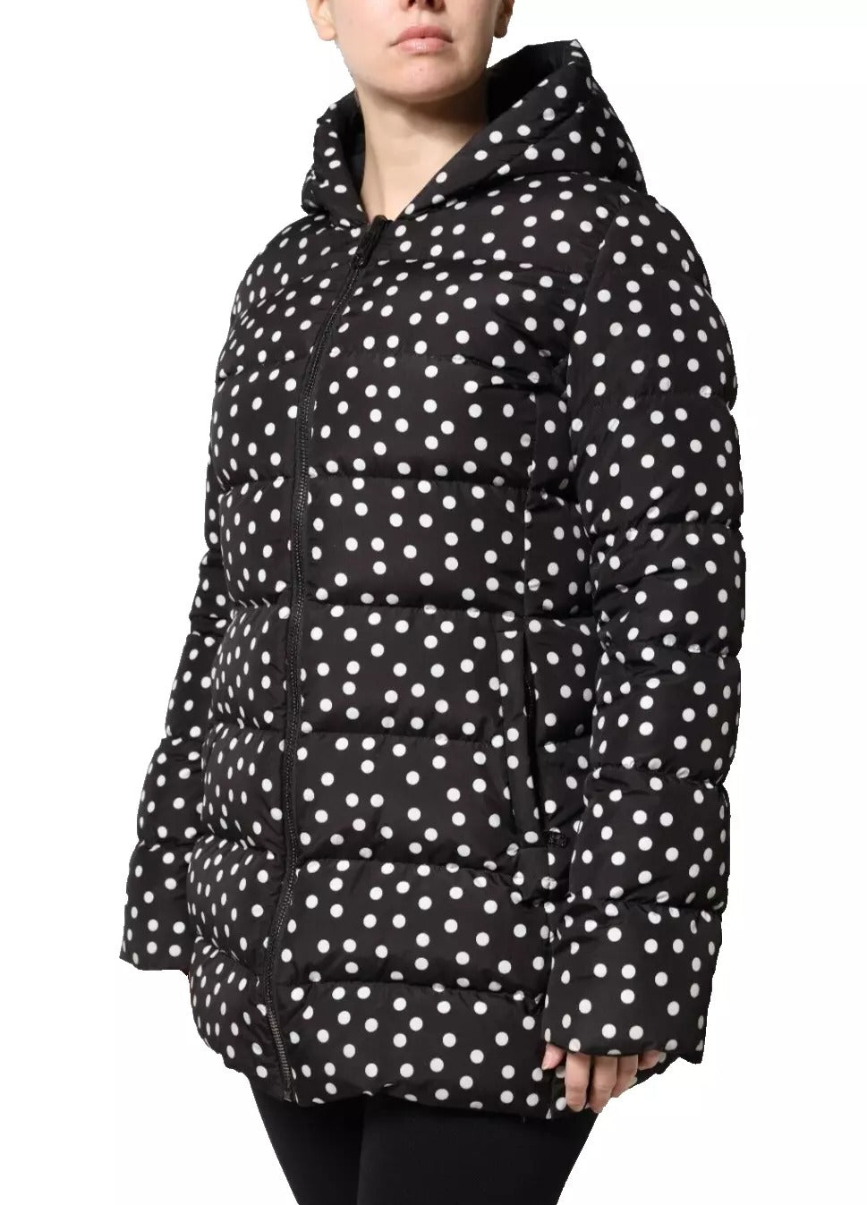 Dolce &amp; Gabbana Zwarte Polyester Omkeerbare Jas met Capuchon