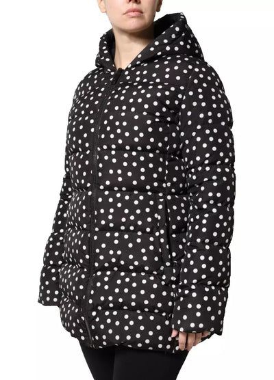 Dolce &amp; Gabbana Zwarte Polyester Omkeerbare Jas met Capuchon
