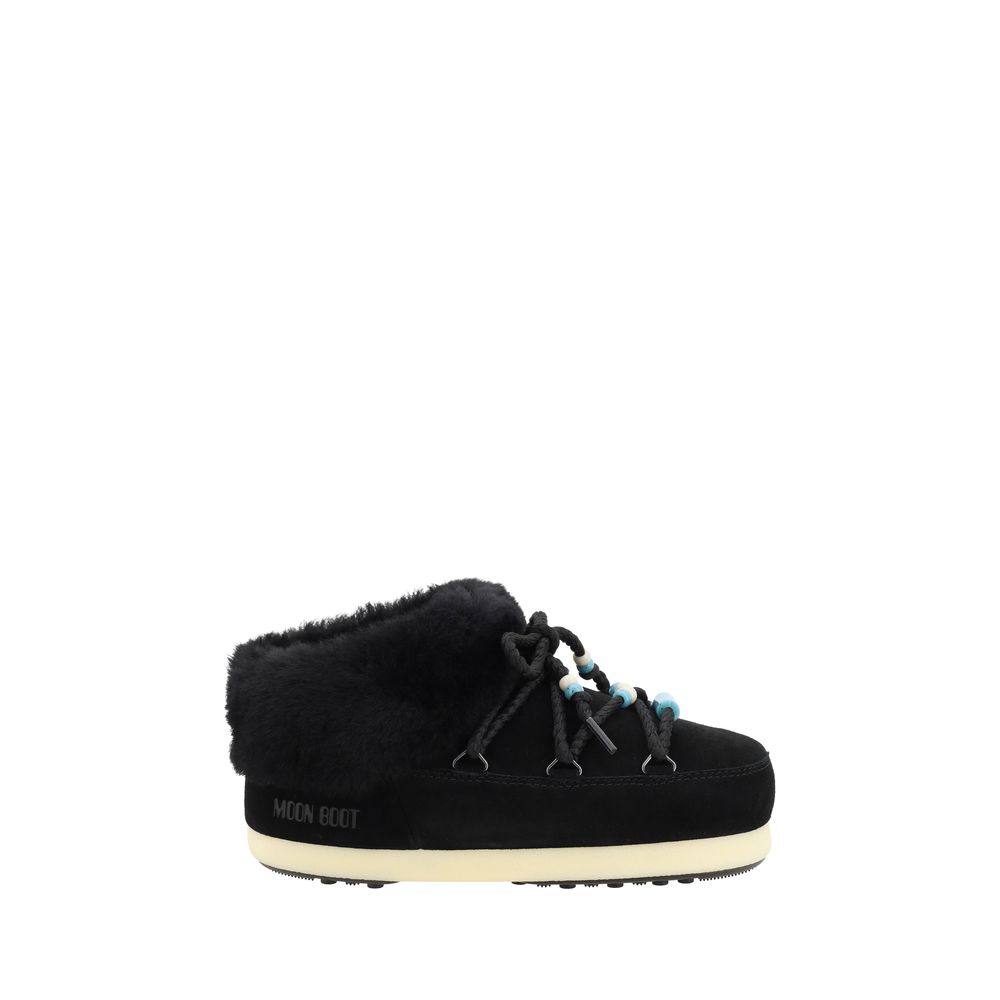 Bottines Moon Boot Mule en daim et perles