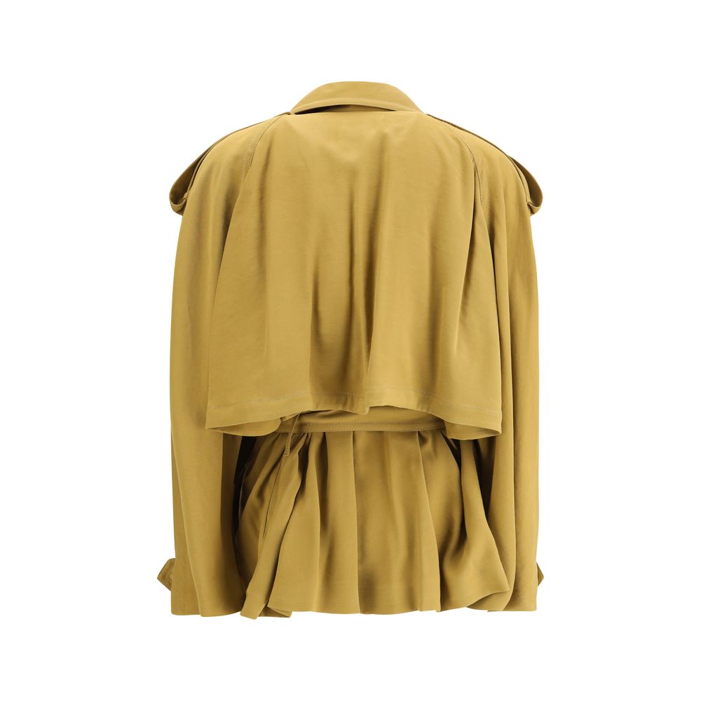 De Andamane Double-breasted korte trenchcoat