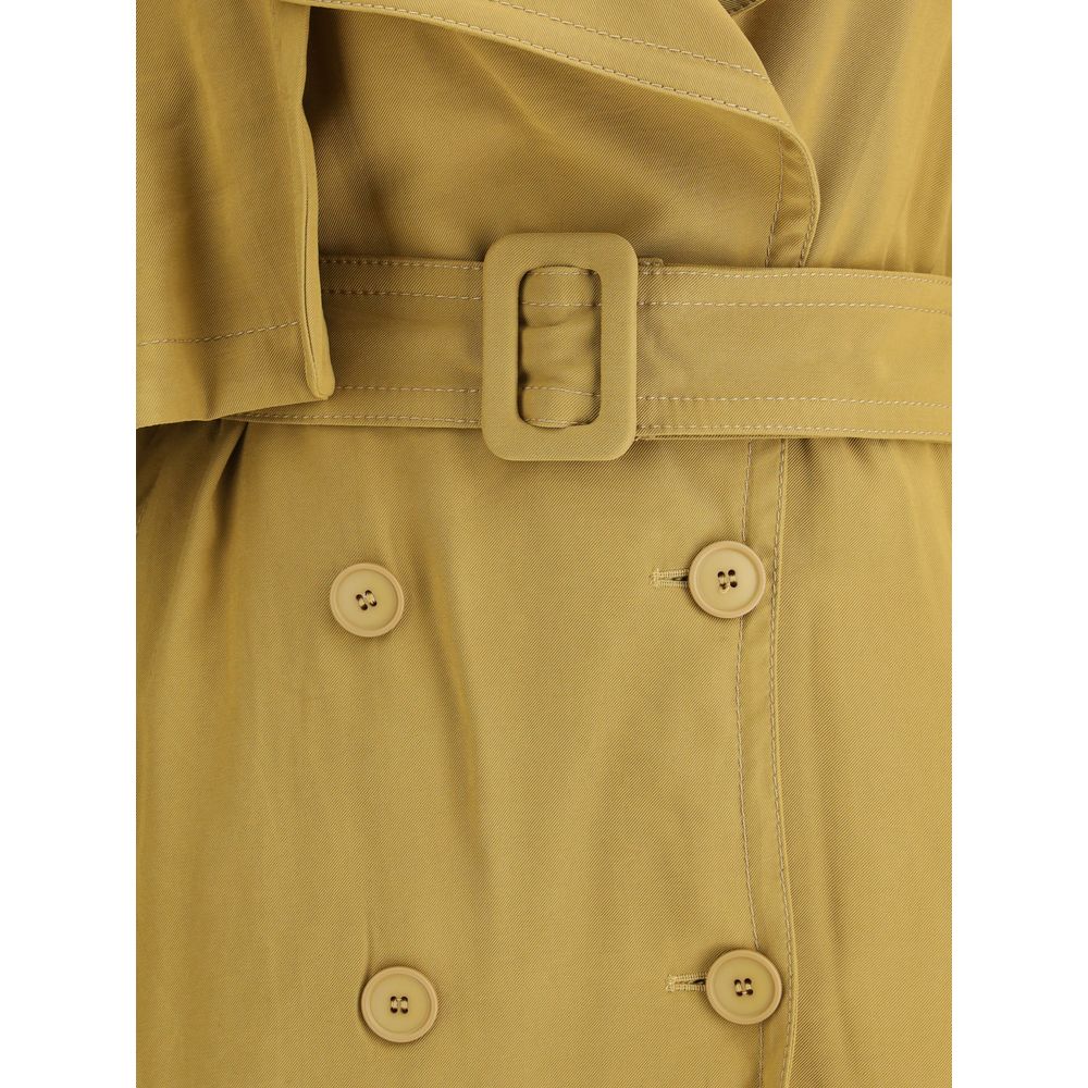 De Andamane Double-breasted korte trenchcoat