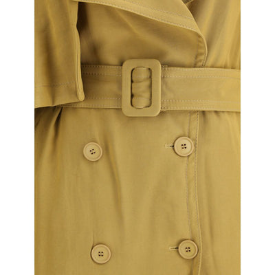 De Andamane Double-breasted korte trenchcoat