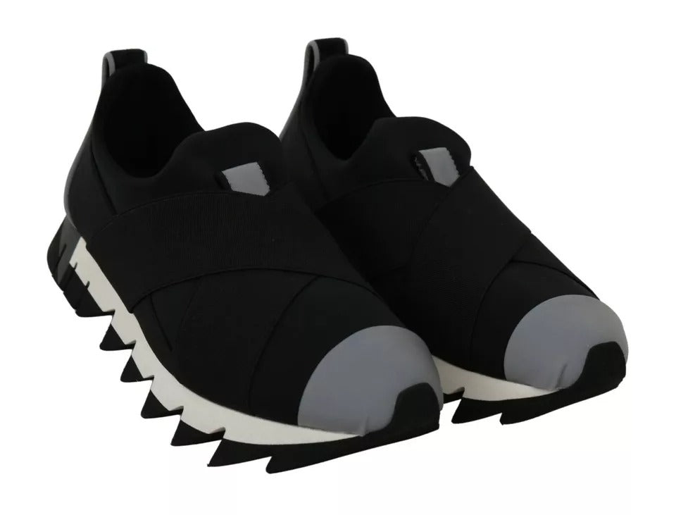 Dolce &amp; Gabbana Black Shark Neoprene Stretch Sneakers Schoenen
